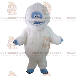 White and blue yeti BIGGYMONKEY™ mascot costume. yeti costume -