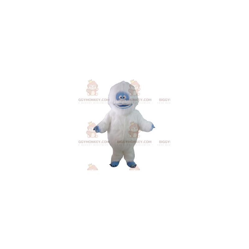 White and blue yeti BIGGYMONKEY™ mascot costume. yeti costume -