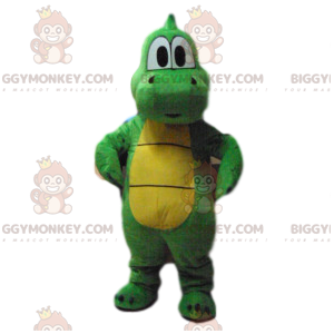 Super süßes grünes Krokodil BIGGYMONKEY™ Maskottchenkostüm! -