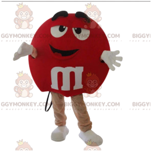 Very Happy Red M&M's BIGGYMONKEY™ Mascot Costume Sizes L (175-180CM)