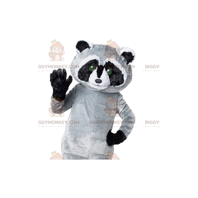 Too Cute Gray and Black Raccoon BIGGYMONKEY™ Mascot Costume -