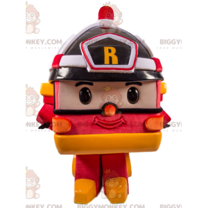 Trasformatore costume mascotte BIGGYMONKEY™ camion rosso e nero
