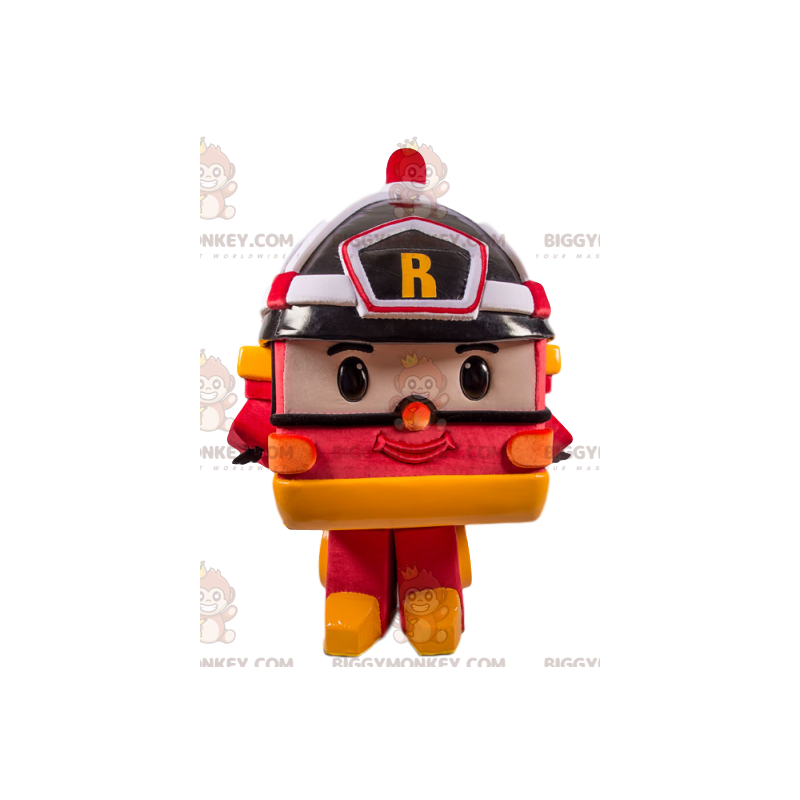 Costume de mascotte BIGGYMONKEY™ de camion rouge et noir, façon Costume de mascotte BIGGYMONKEY™ de camion rouge et noir, façon