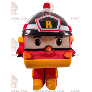 Röd och svart lastbil BIGGYMONKEY™ Mascot Costume Transformer -