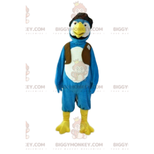 Blue and White Bird BIGGYMONKEY™ Mascot Costume. eagle costume