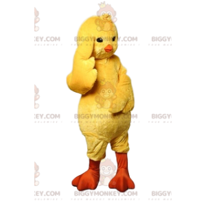 Disfraz de mascota BIGGYMONKEY™ de pollito amarillo. disfraz de
