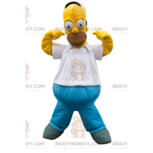 BIGGYMONKEY™ Maskottchenkostüm von Homer Simpson, dem Vater der