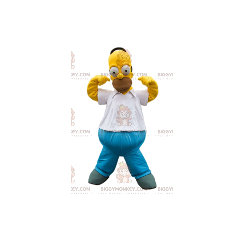 BIGGYMONKEY™ mascot costume of Homer Simpson, the dad of the