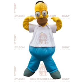 BIGGYMONKEY™ mascot costume of Homer Simpson, the dad of the