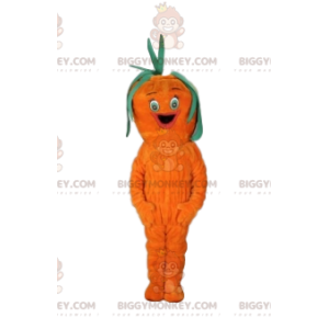 Costume de mascotte BIGGYMONKEY™ de carotte. Costume de carotte