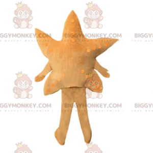 Traje de mascote estrela bege BIGGYMONKEY™. fantasia de estrela