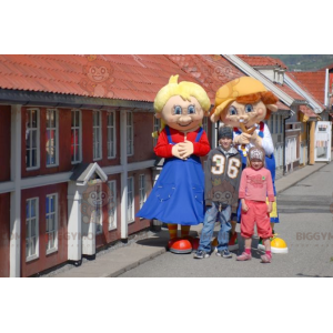 2 BIGGYMONKEY™s mascot of Germanic characters a girl and a boy