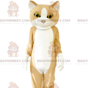 Kostium maskotki BIGGYMONKEY™ kota z pięknymi żółtymi oczami.