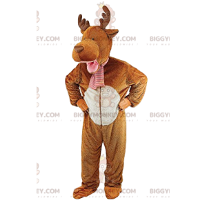 Bruin hert BIGGYMONKEY™ mascottekostuum. Bruin hert kostuum -