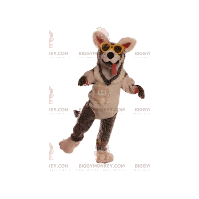 BIGGYMONKEY™ Costume da mascotte per cani con occhiali gialli. BIGGYMONKEY™ Costume da mascotte per cani con occhiali gialli.