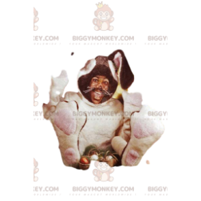 Cream and Brown Rabbit BIGGYMONKEY™ Mascot Costume. bunny