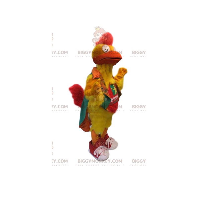 Neon Yellow Chicken BIGGYMONKEY™ maskottiasu. kana-asu - Neon Yellow Chicken BIGGYMONKEY™ maskottiasu. kana-asu -