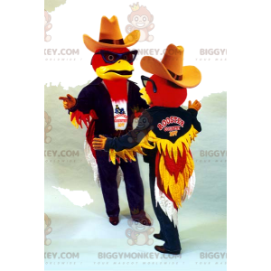 BIGGYMONKEY™ μασκότ Κοστούμι Κόκκινο Αετό Ζευγάρι με στολή