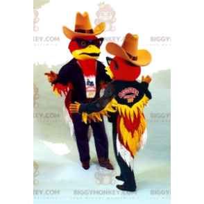BIGGYMONKEY™ maskotkostume Red Eagle-par i cowboy-outfit -