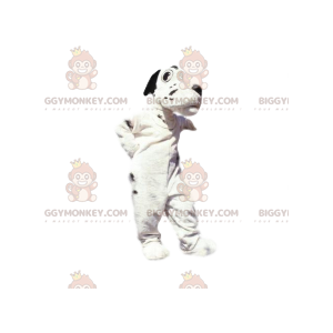 White and Black Dog BIGGYMONKEY™ Mascot Costume. dog costume -