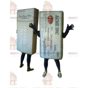 Banknote BIGGYMONKEY™ Maskottchenkostüm. Banknoten-Kostüm -