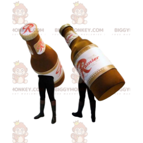 BIGGYMONKEY™s two beer bottle mascot. beer costume -