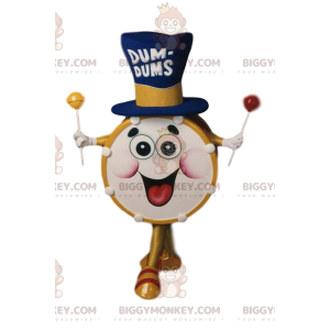 Super Funny Drum BIGGYMONKEY™ Mascot Costume With Big Hat -