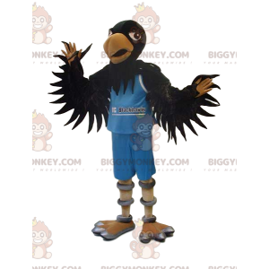 Disfraz de mascota BIGGYMONKEY™ de Black Eagle en traje de