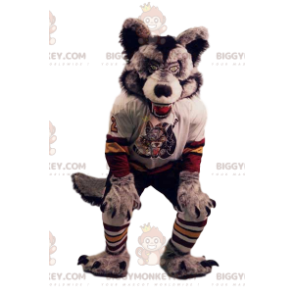 BIGGYMONKEY™ Traje de mascota Fierce Wolf Supporter Jersey -