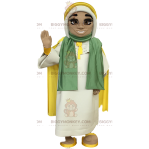BIGGYMONKEY™ Tuareg-Frauen-Maskottchen-Kostüm mit wunderschönem
