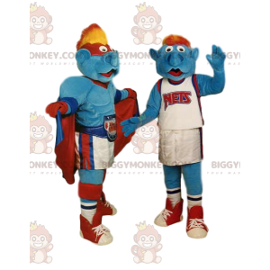 Duo de mascotte BIGGYMONKEY™ de super-héros et de joueur de