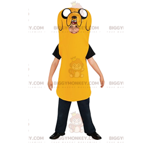 Costume de mascotte BIGGYMONKEY™ de chien jaune. Costume de