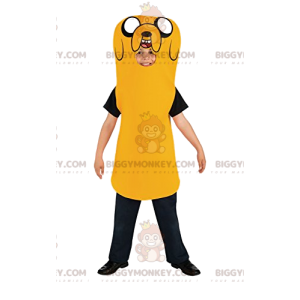 Keltainen koiran BIGGYMONKEY™ maskottiasu. keltainen koiraasu -