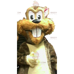 Costume da mascotte scoiattolo BIGGYMONKEY™ con bei denti.