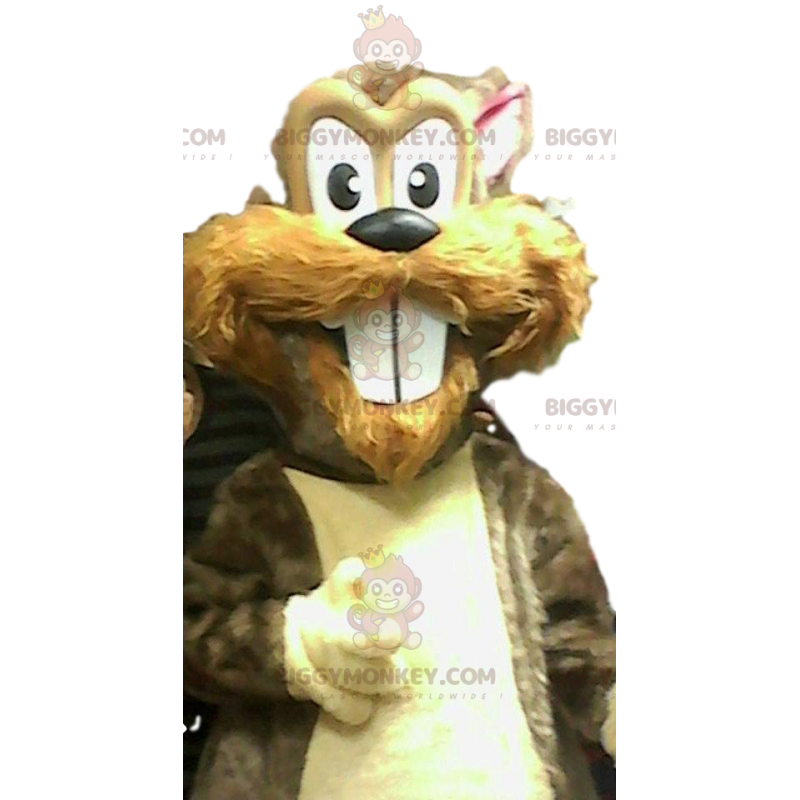 Ekorr BIGGYMONKEY™ maskotdräkt med fina tänder. Ekorrdräkt - Ekorr BIGGYMONKEY™ maskotdräkt med fina tänder. Ekorrdräkt -