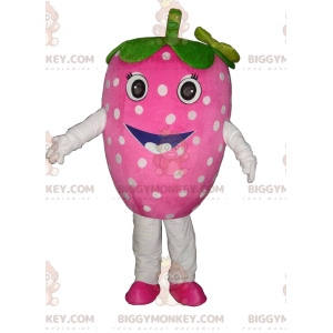 Coqueto disfraz de mascota BIGGYMONKEY™ de fresa. disfraz de