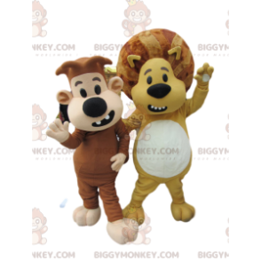 Dupla de fantasias de mascote do Lions BIGGYMONKEY™. fantasia