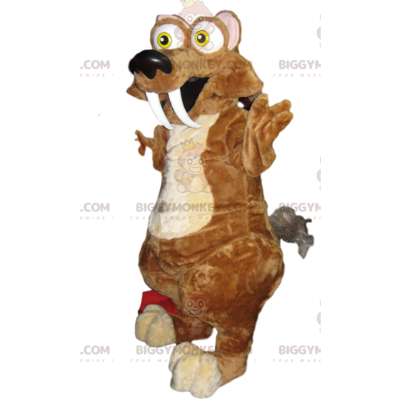 BIGGYMONKEY™ Mascot Costume of Scrat the Ice Age Squirrel -