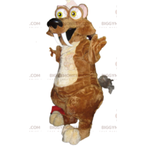 BIGGYMONKEY™ Mascot Costume of Scrat the Ice Age Squirrel -