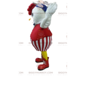 Disfraz de mascota Chicken BIGGYMONKEY™ en traje rojo. disfraz