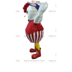 Chicken BIGGYMONKEY™ Mascot Costume in Red Suit. chicken