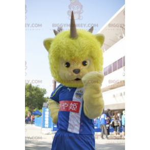 Fantastic Creature Yellow Bear BIGGYMONKEY™ Mascot Costume with