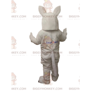 Weißer Wolf BIGGYMONKEY™ Maskottchen-Kostüm. weißes Wolfskostüm