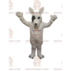 White Wolf BIGGYMONKEY™ maskotdräkt. vit varg kostym -