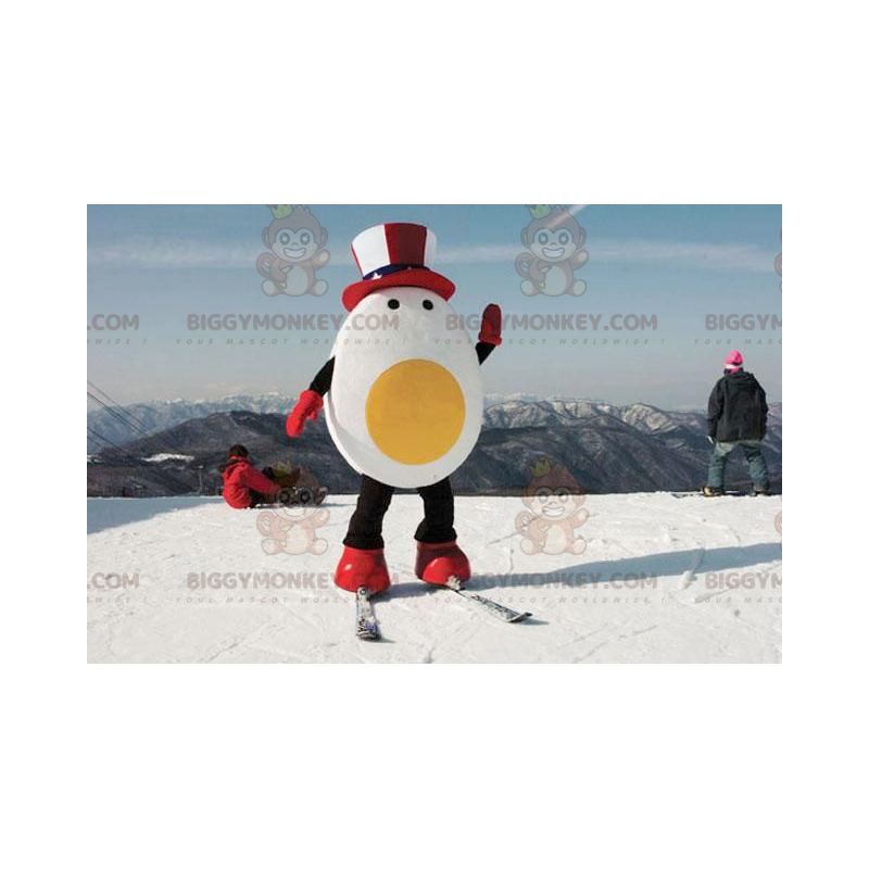 Giant Egg BIGGYMONKEY™ maskotkostume med republikansk hat - Giant Egg BIGGYMONKEY™ maskotkostume med republikansk hat -