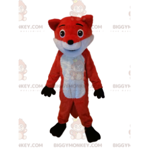 Oranssi ja valkoinen kettu BIGGYMONKEY™ maskottiasu. ketun puku - Kettu-maskotit - BIGGYMONKEY_012671 - BiggyMonkey.com