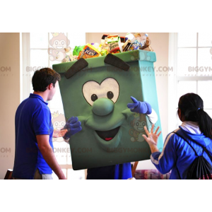 Costume de mascotte BIGGYMONKEY™ de poubelle verte géante -