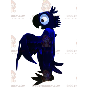 Mitternachtsblauer Papagei BIGGYMONKEY™ Maskottchenkostüm.