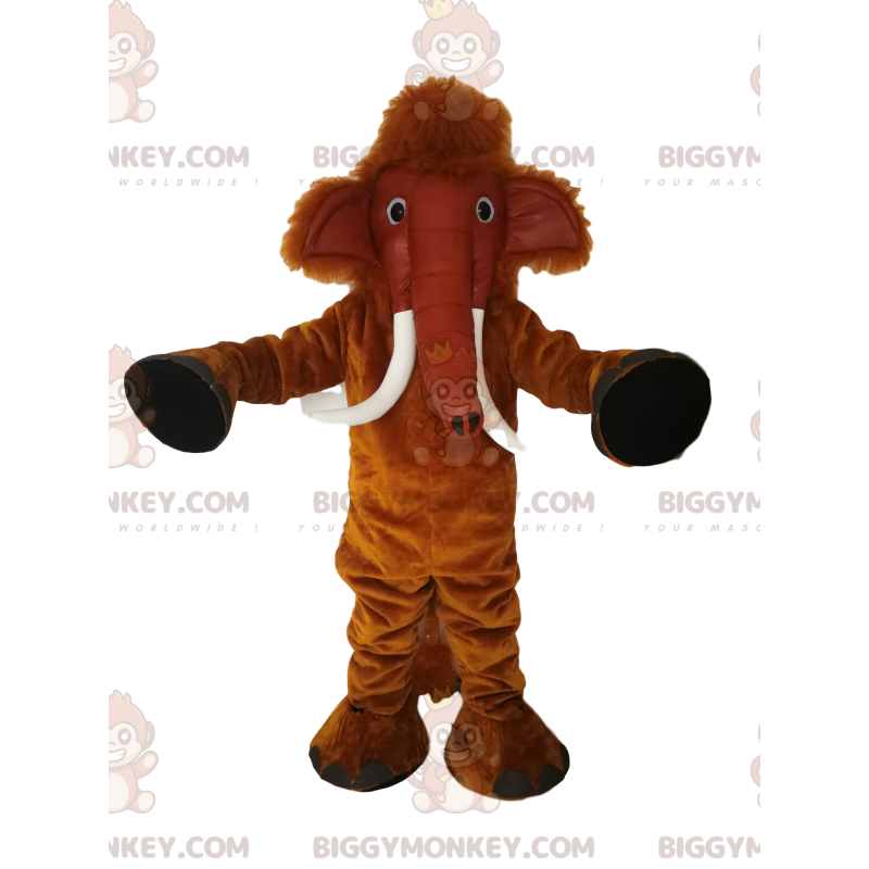 Braunes Mammut BIGGYMONKEY™ Maskottchen Kostüm. Mammut Kostüm -