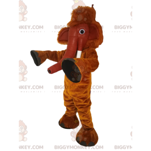 Costume de mascotte BIGGYMONKEY™ de mammouth marron. Costume de